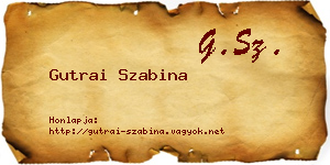 Gutrai Szabina névjegykártya