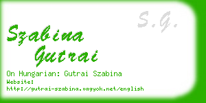 szabina gutrai business card